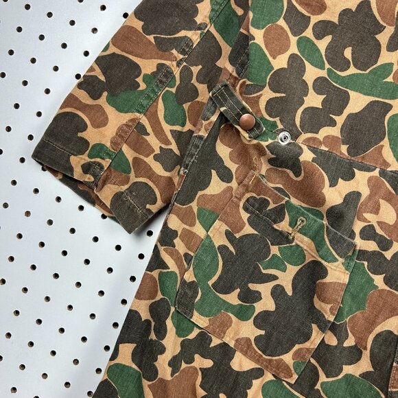 Duck Camo Frog Camo Hunting Coveralls Overall Size Medium 70s 80s Work Wear READ - Picture 6 of 8